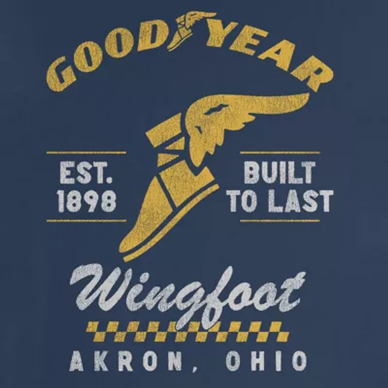 Goodyear Mens Crew Neck Short Sleeve Regular Fit Graphic T-Shirt