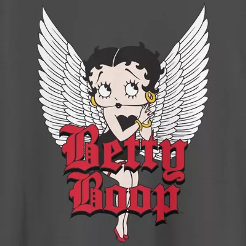Mens Crew Neck Short Sleeve Regular Fit Betty Boop Graphic T-Shirt