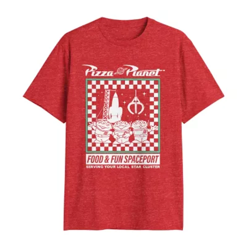 Mens Crew Neck Short Sleeve Regular Fit Toy Story Graphic T-Shirt