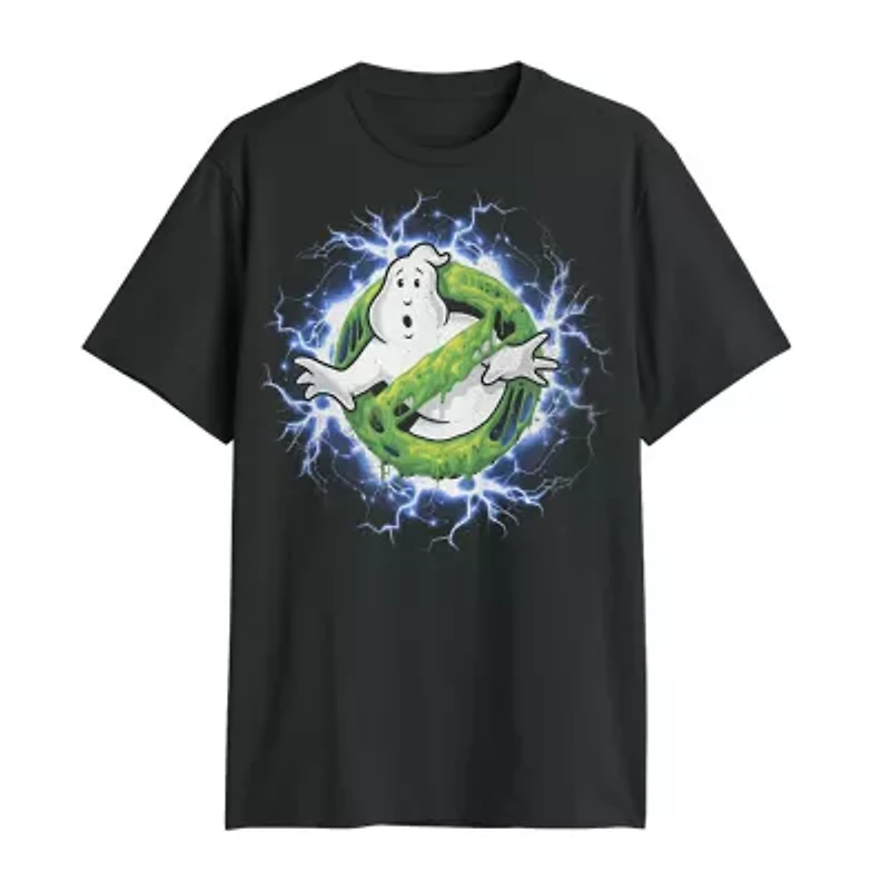 Mens Crew Neck Short Sleeve Regular Fit Ghostbusters Graphic T-Shirt