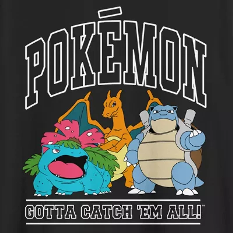 Mens Crew Neck Short Sleeve Regular Fit Pokeman Big and Tall Graphic T-Shirt