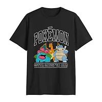 Mens Crew Neck Short Sleeve Regular Fit Pokeman Big and Tall Graphic T-Shirt