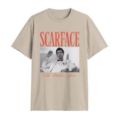 Scarface Mens Crew Neck Short Sleeve Regular Fit Big and Tall Graphic T-Shirt