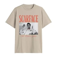 Scarface Mens Crew Neck Short Sleeve Regular Fit Big and Tall Graphic T-Shirt