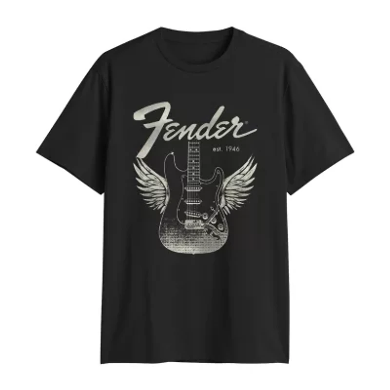 Fender Mens Crew Neck Short Sleeve Regular Fit Big and Tall Graphic T-Shirt