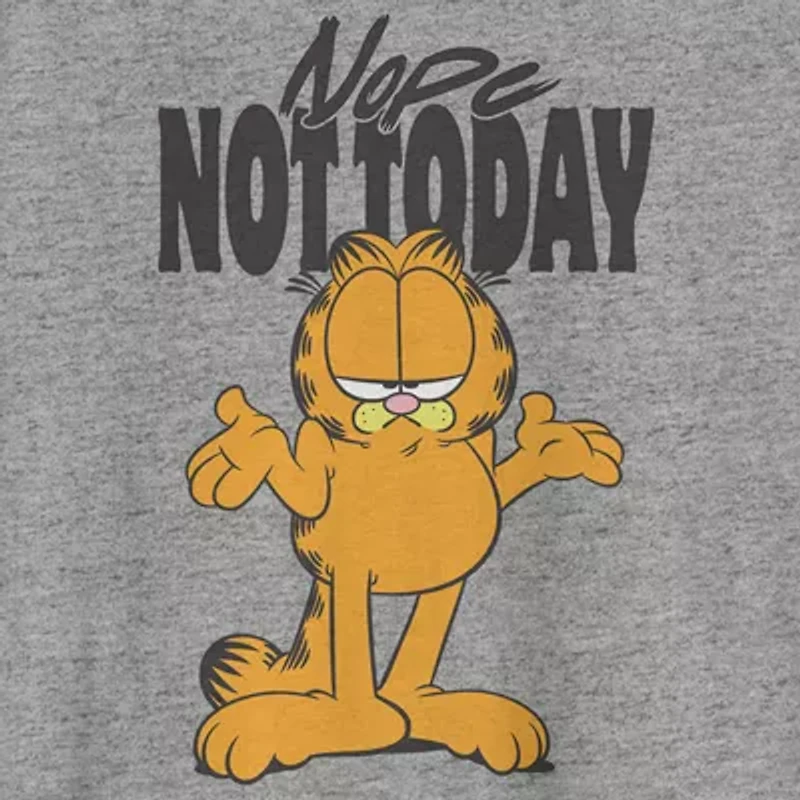 Mens Crew Neck Short Sleeve Regular Fit Garfield Big and Tall Graphic T-Shirt