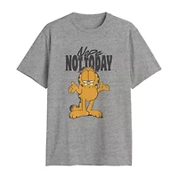 Mens Crew Neck Short Sleeve Regular Fit Garfield Big and Tall Graphic T-Shirt