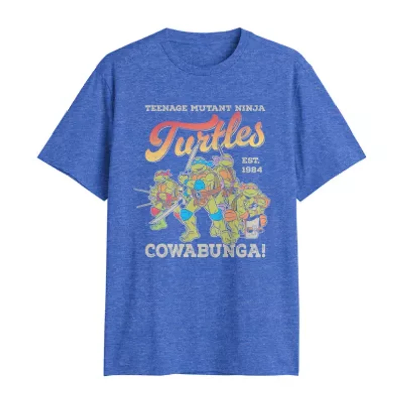 Mens Crew Neck Short Sleeve Regular Fit Teenage Mutant Ninja Turtles Big and Tall Graphic T-Shirt