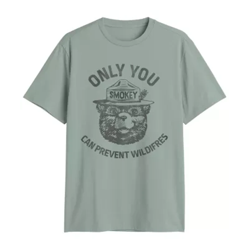 Mens Crew Neck Short Sleeve Regular Fit Big and Tall Graphic T-Shirt
