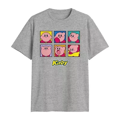 Mens Crew Neck Short Sleeve Regular Fit Kirby Big and Tall Graphic T-Shirt