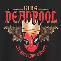 Mens Crew Neck Short Sleeve Regular Fit Deadpool Big and Tall Graphic T-Shirt