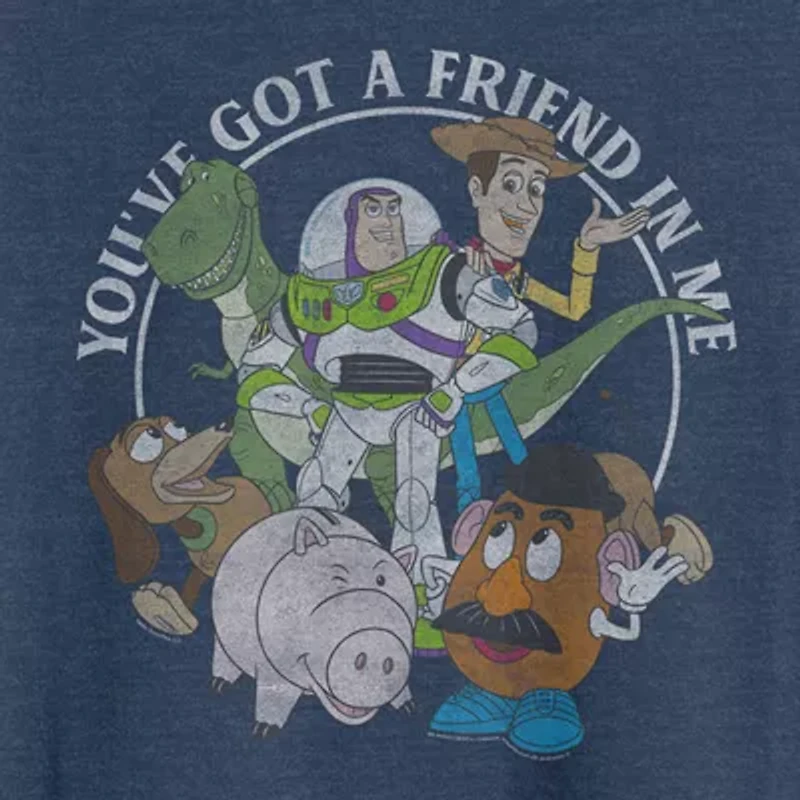 Mens Crew Neck Short Sleeve Regular Fit Toy Story Big and Tall Graphic T-Shirt