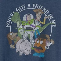 Mens Crew Neck Short Sleeve Regular Fit Toy Story Big and Tall Graphic T-Shirt