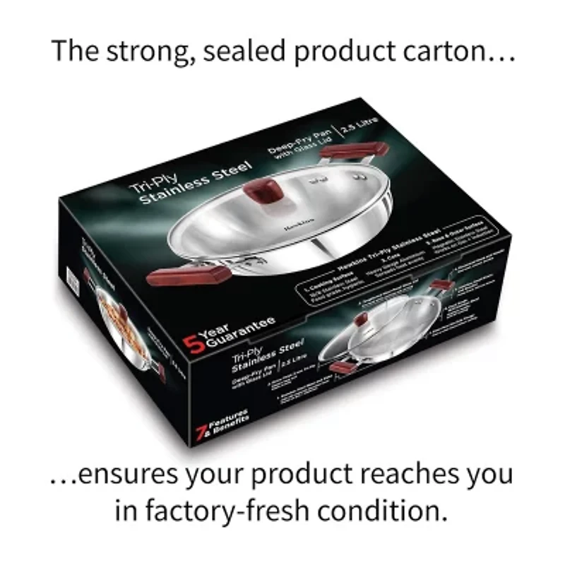 Hawkins Stainless Steel Tr-Ply 10" Frying Pan