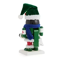 North Pole Trading Co. 7in Penguin Wood Christmas Nutcracker