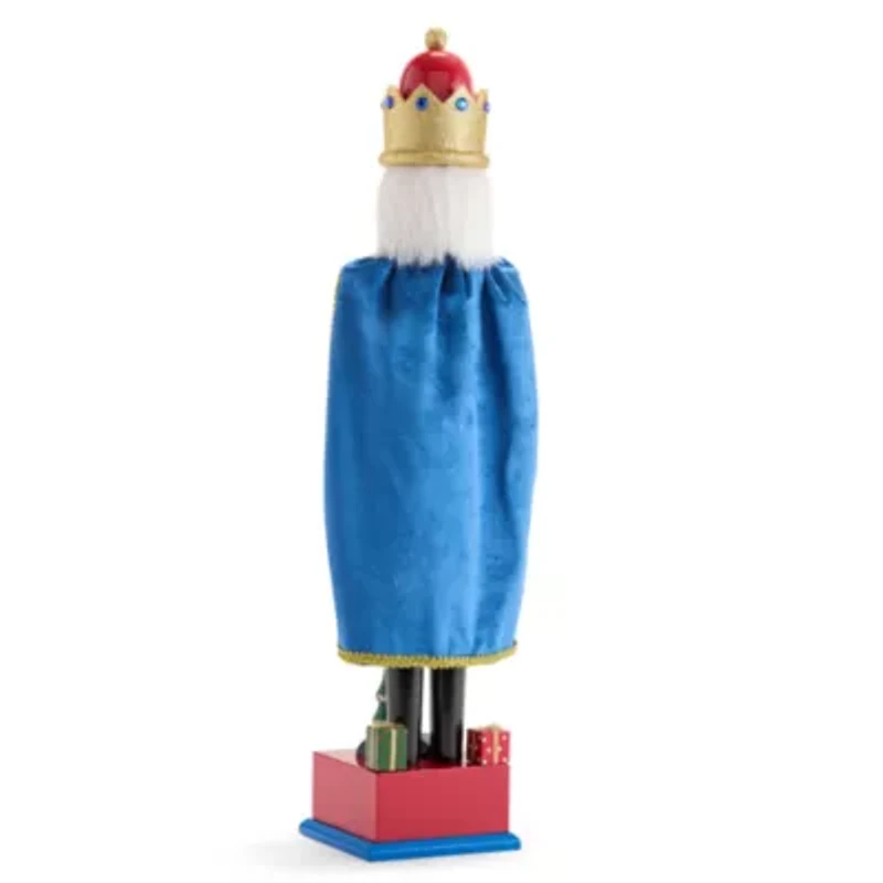 North Pole Trading Co. 24in Advent Wood Christmas Nutcracker
