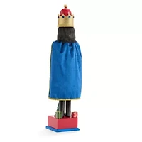 North Pole Trading Co. 14in Photo Frame African American Wood Christmas Nutcracker