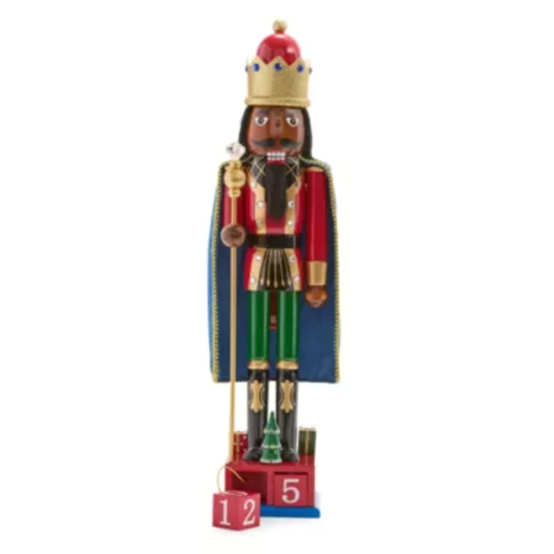 North Pole Trading Co. 14in Photo Frame African American Wood Christmas Nutcracker