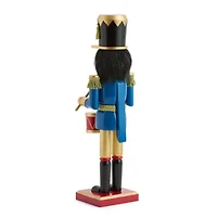 North Pole Trading Co. 14in Traditional Drummer Wood Christmas Nutcracker