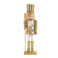 North Pole Trading Co. 14in Disco Hat Wood Christmas Nutcracker