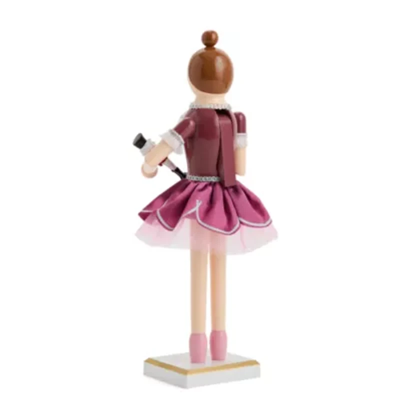North Pole Trading Co. 14in Ballerina Wood Christmas Nutcracker