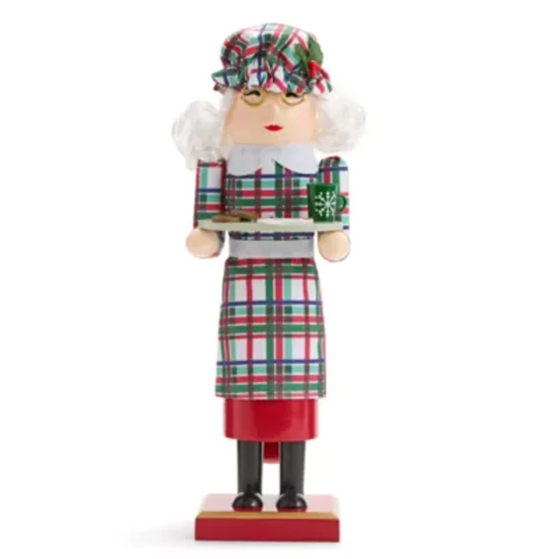 North Pole Trading Co. 14in Mrs Clause Wood Christmas Nutcracker