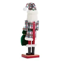 North Pole Trading Co. 14in Santa Clause Wood Christmas Nutcracker