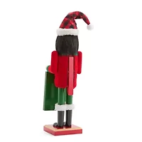 North Pole Trading Co. 14in Photo Frame Wood Christmas Nutcracker