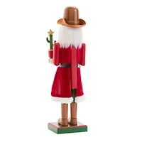 North Pole Trading Co. 14in Cowboy Wood Christmas Nutcracker