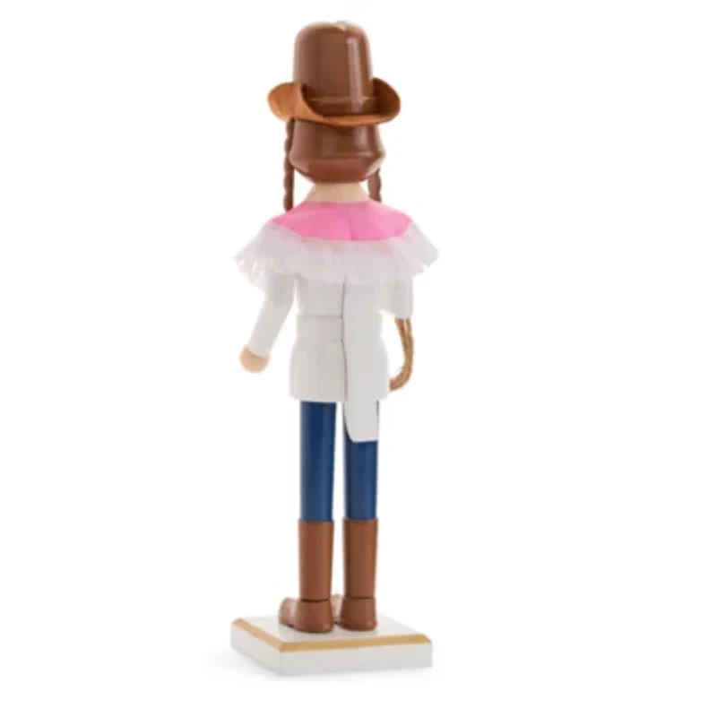 North Pole Trading Co. 14in Cowgirl Wood Christmas Nutcracker