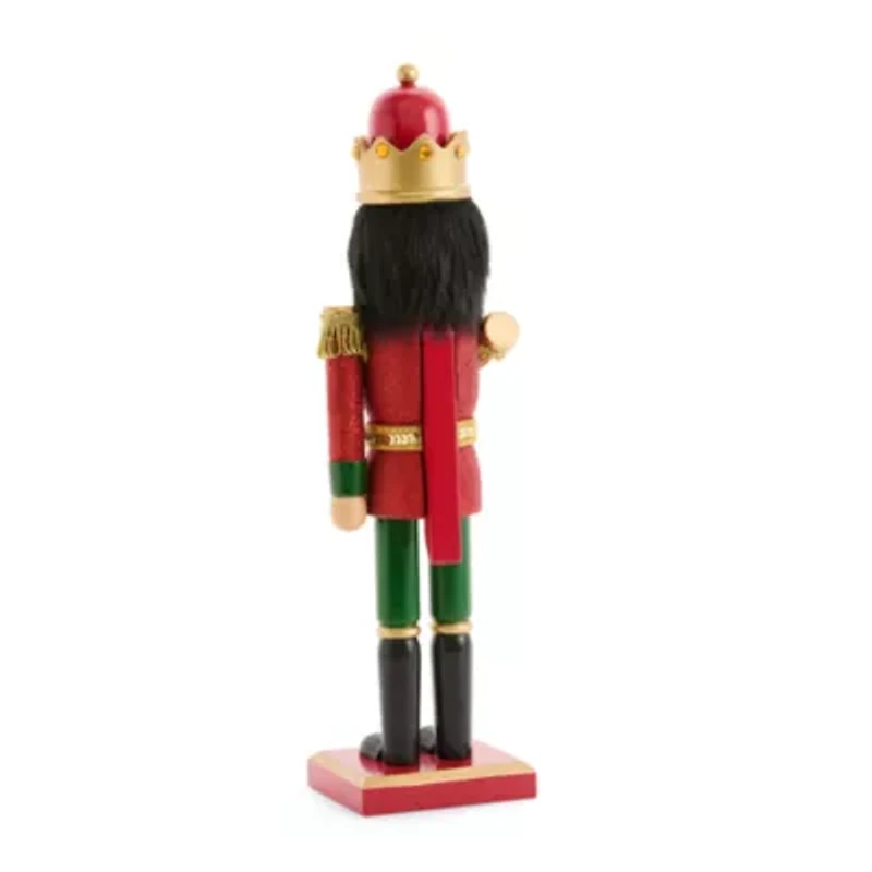 North Pole Trading Co. 14in Traditional Trumpet Wood Christmas Nutcracker