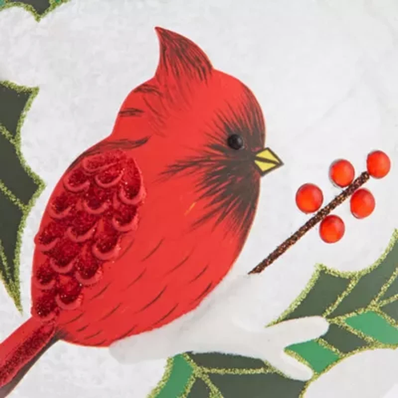Martha Stewart Clear Cardinal Ball Christmas Ornament