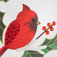 Martha Stewart Clear Cardinal Ball Christmas Ornament