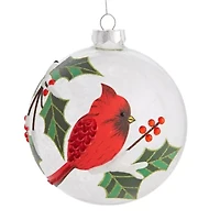 Martha Stewart Clear Cardinal Ball Christmas Ornament