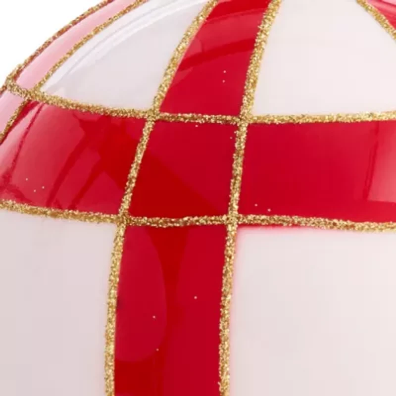 Martha Stewart Medium Plaid Ball Christmas Ornament