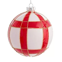 Martha Stewart Medium Plaid Ball Christmas Ornament