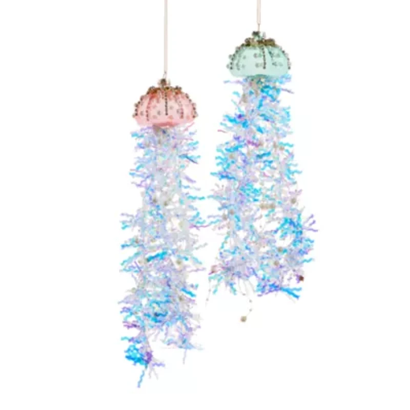 North Pole Trading Co. Jellyfish Set 2-pc. Christmas Ornament