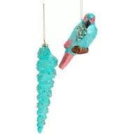 North Pole Trading Co. Parrot And Shell Set 2-pc. Christmas Ornament