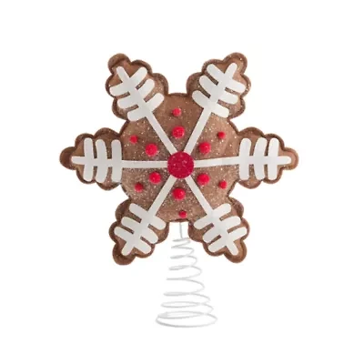 North Pole Trading Co. Gingerbread Snwoflake Christmas Tree Topper