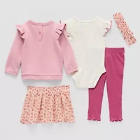 Little Lass Baby Girls 4-pc. Skirt Set