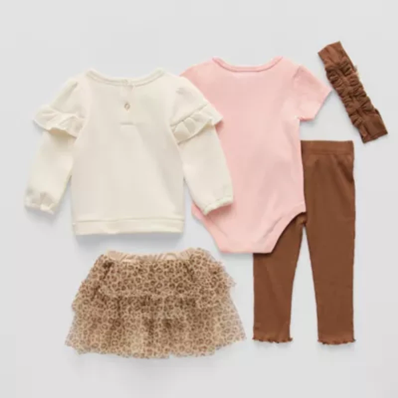 Little Lass Baby Girls 4-pc. Skirt Set