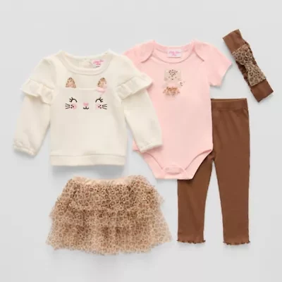 Little Lass Baby Girls 4-pc. Skirt Set