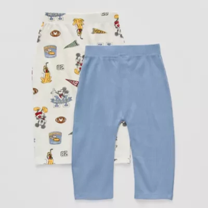 Disney Baby Boys Easy-on + Easy-off Straight Regular Fit Mickey Mouse Plus Tall Pull-On Pant