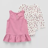 Okie Dokie Baby Girls Sleeveless 2-pc. Dress Set