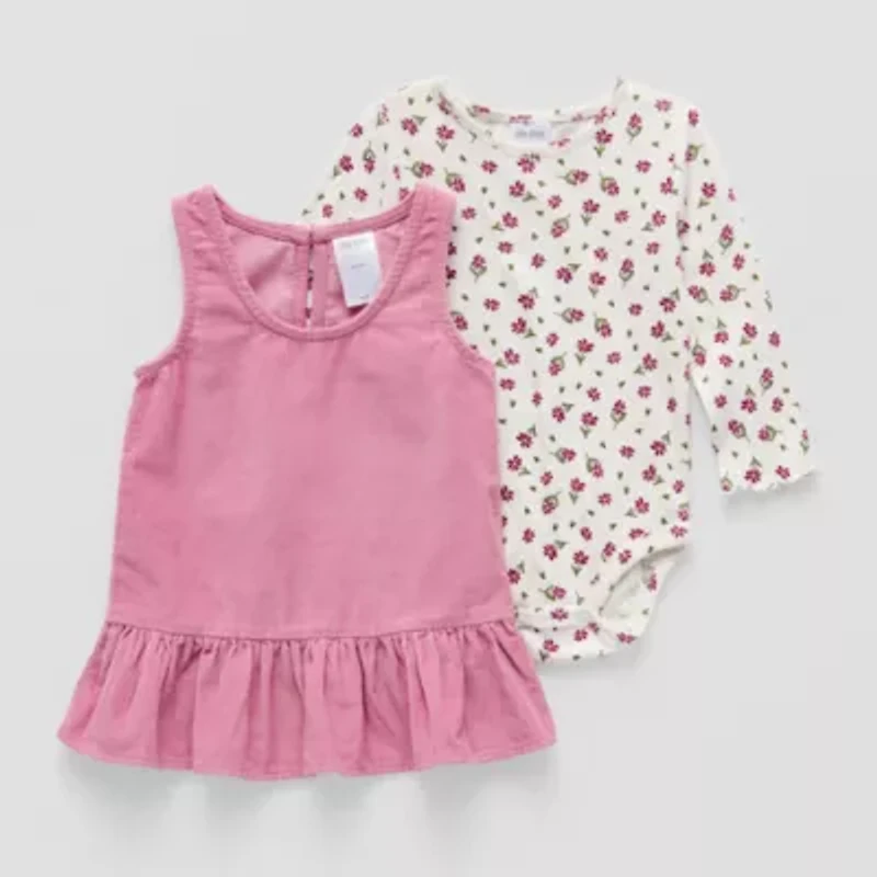 Okie Dokie Baby Girls Sleeveless 2-pc. Dress Set