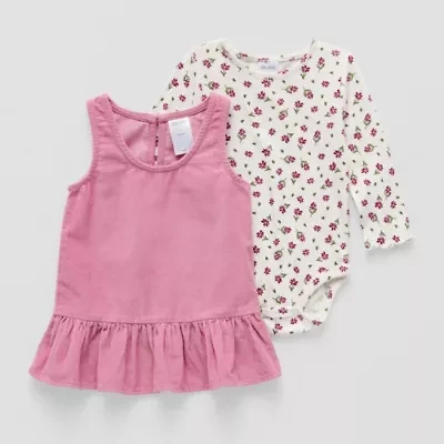 Okie Dokie Baby Girls Sleeveless 2-pc. Dress Set