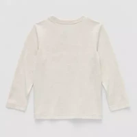 Okie Dokie Toddler & Little Boys Crew Neck Long Sleeve Regular Fit Graphic T-Shirt