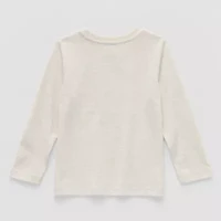 Okie Dokie Toddler Boys Crew Neck Long Sleeve Adaptive Regular Fit Graphic T-Shirt