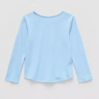 Okie Dokie Toddler & Little Girls Round Neck Long Sleeve Graphic T-Shirt