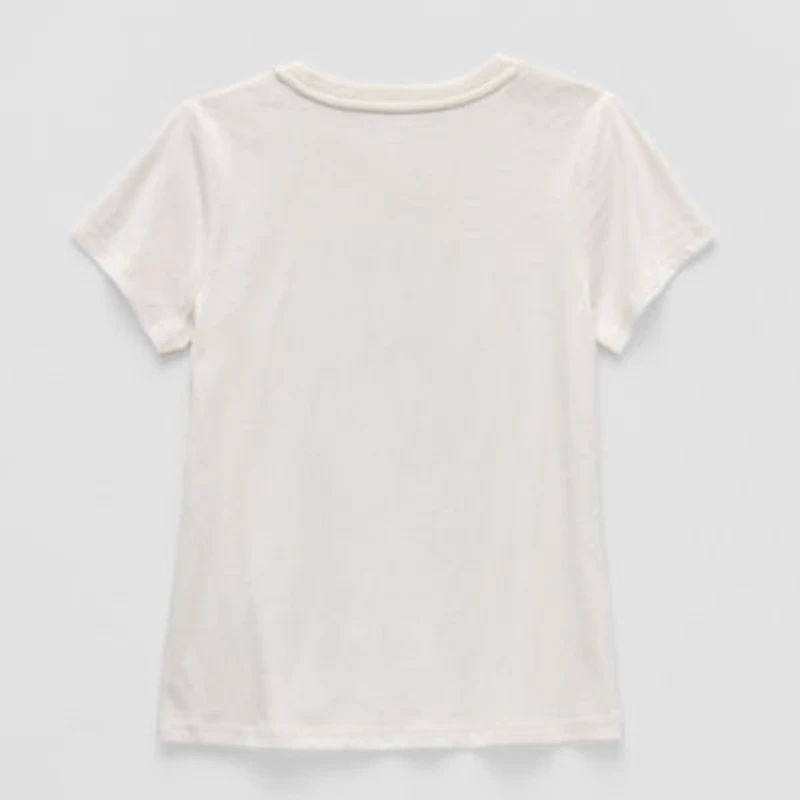 Xersion Little & Big Kid Girls Crew Neck Short Sleeve Regular Fit Graphic T-Shirt